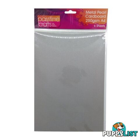 Metal Pearl Cardboard 250gsm A4 Grey 6 Pieces - 800311