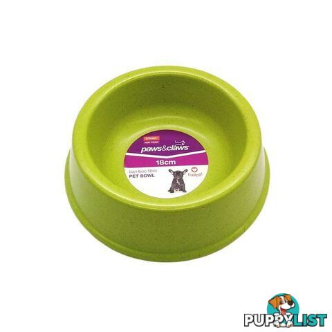 Bamboo Fibre Pet Bowl Green 18cm - 800476