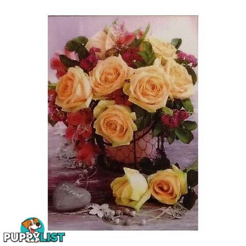 5D Diamond Art Flowers Delight 25x35cm - 800638