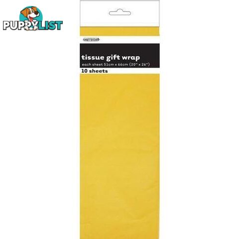 10 Tissue Sheets - Yellow - 011179062850