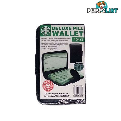 Pill Wallet Delux 7 Day Organiser - 9326243172580