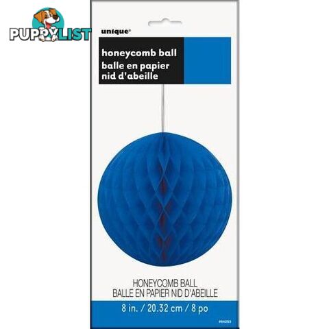 Honeycomb Ball Royal Blue 20cm (8) - 011179642533