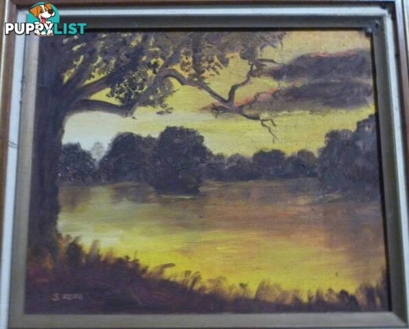 S Kerr, Lawnton Sunset, Original oil *****NOW 20% OFF****