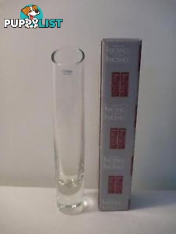 Krosno Poland cylinder vase with angled top.