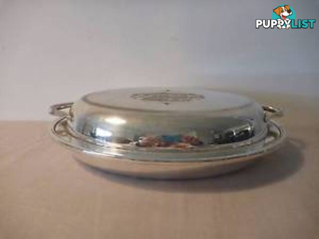 EPNS lidded serving dish