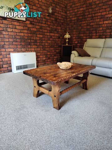 SOLID HEAVY TIMBER COFFEE TABLE