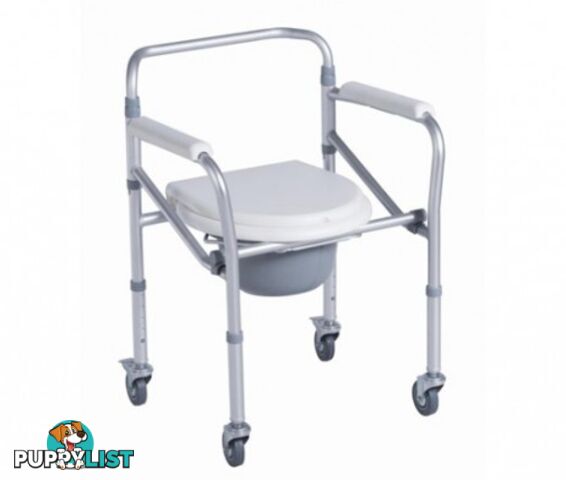 Commode Toilet seat raiser on wheels