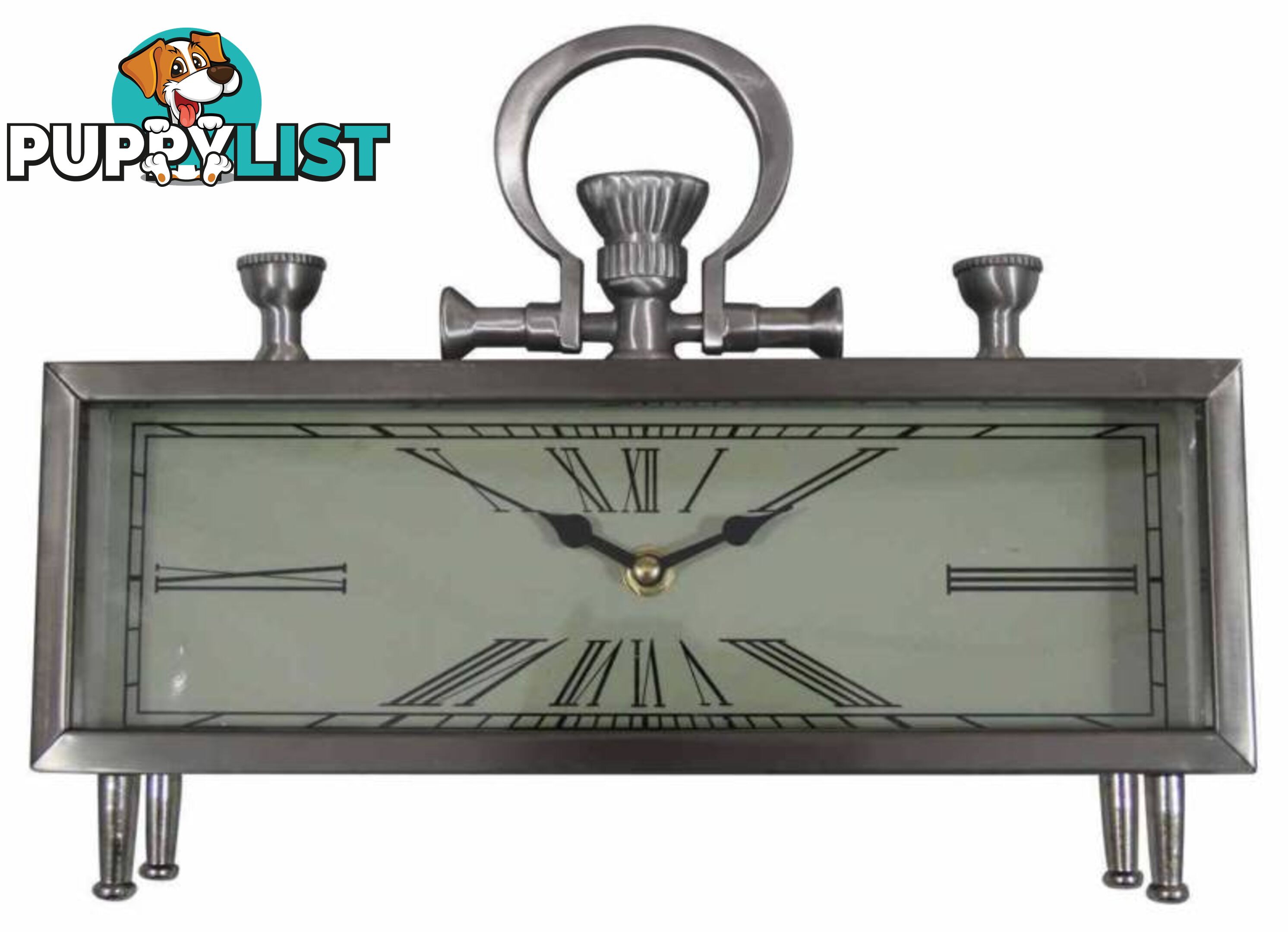 Silver Table/Mantel Rectangle Clock: www.trojanhomeware.com.au