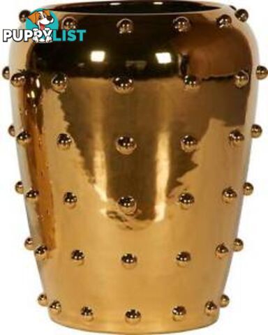 Large Sunset Gold Studded Ceramic Vase