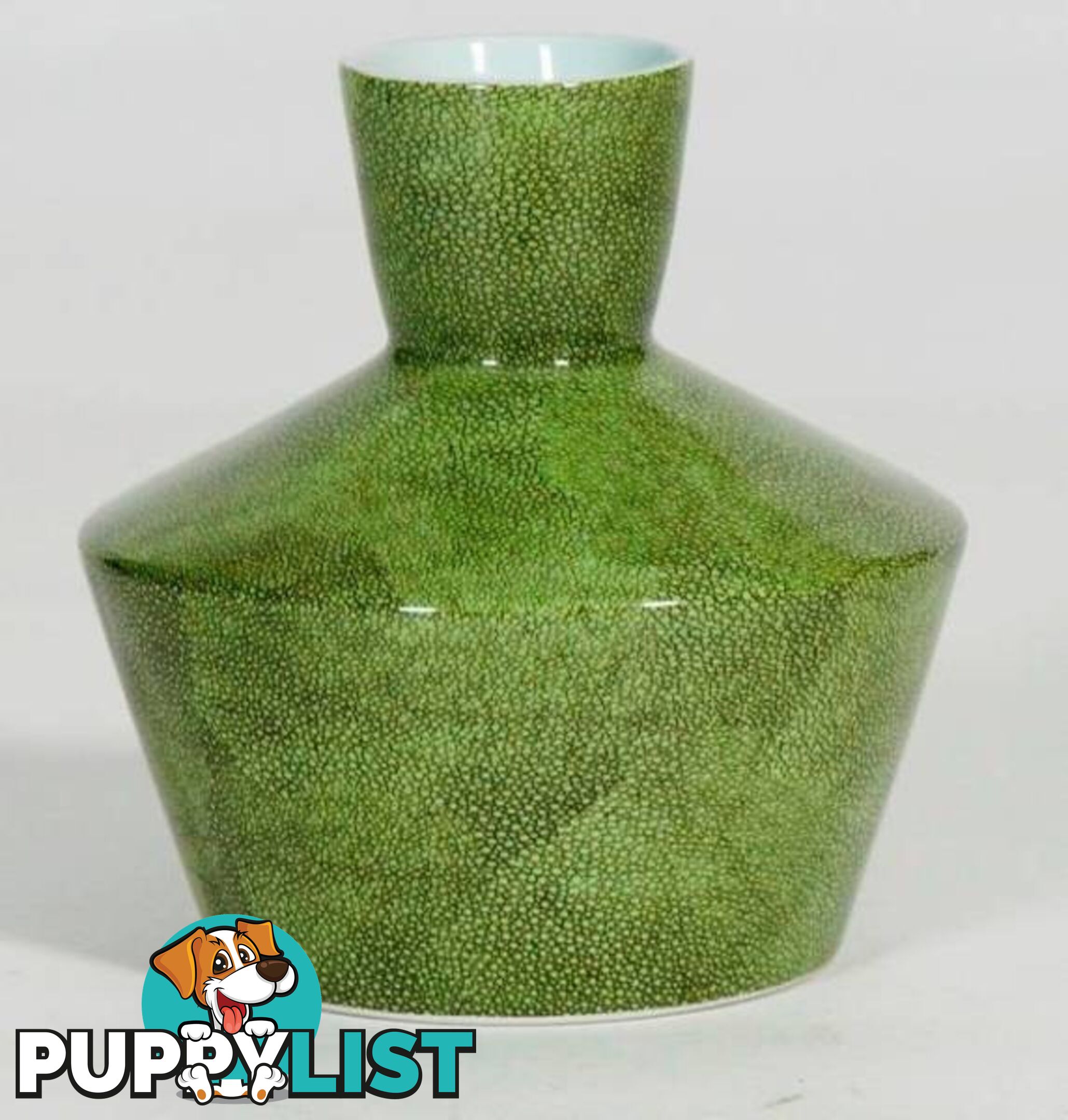 Green Shagreen Vase