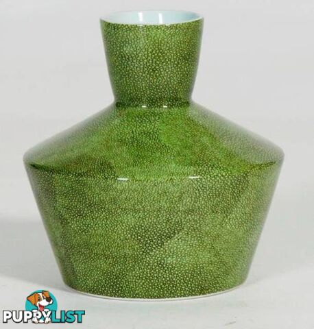 Green Shagreen Vase