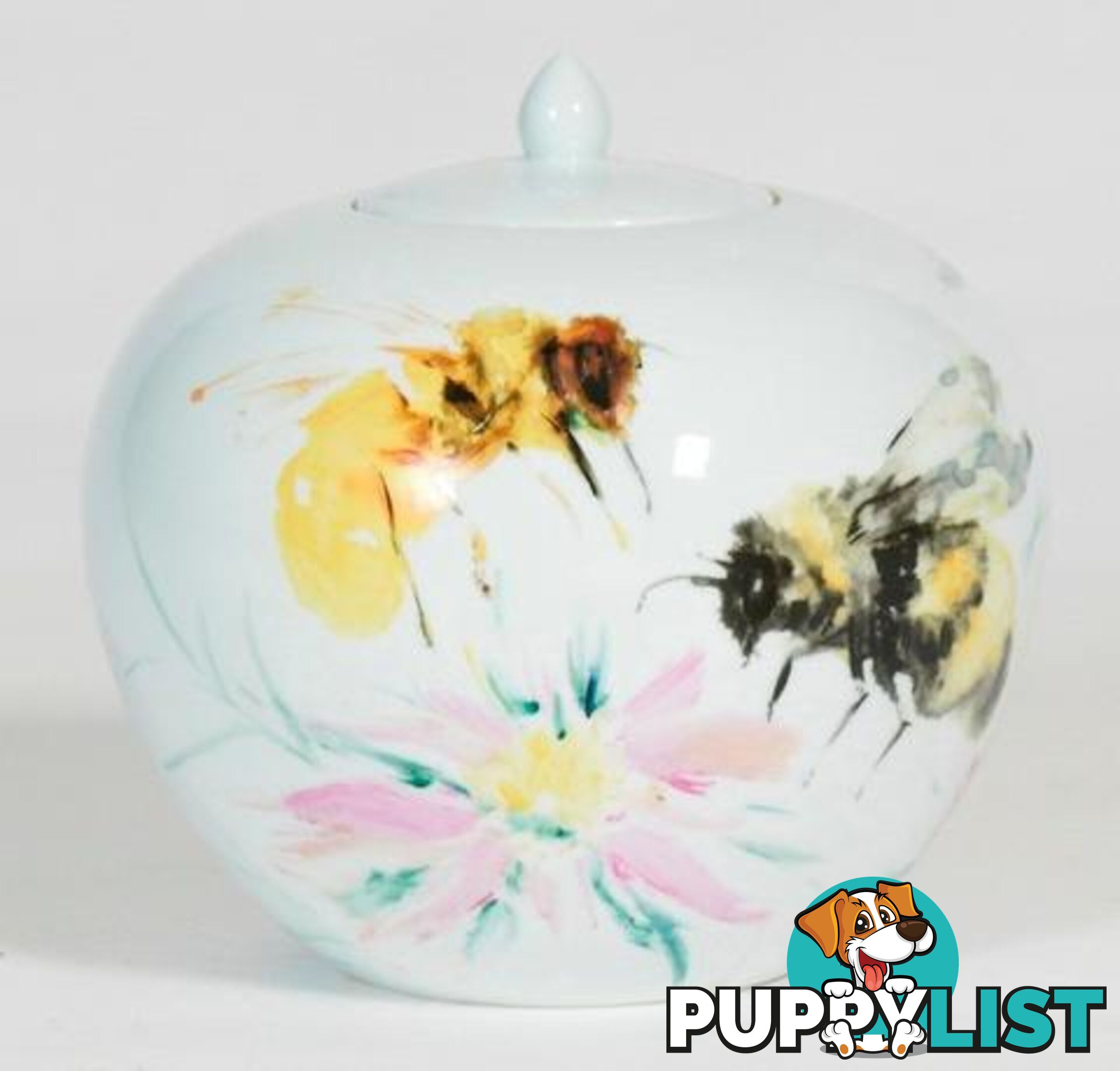 Vintage Handpaitned Vase -Bee Hive