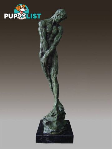 Bronze Sculpture Statue Tall Massive Nude Male Man