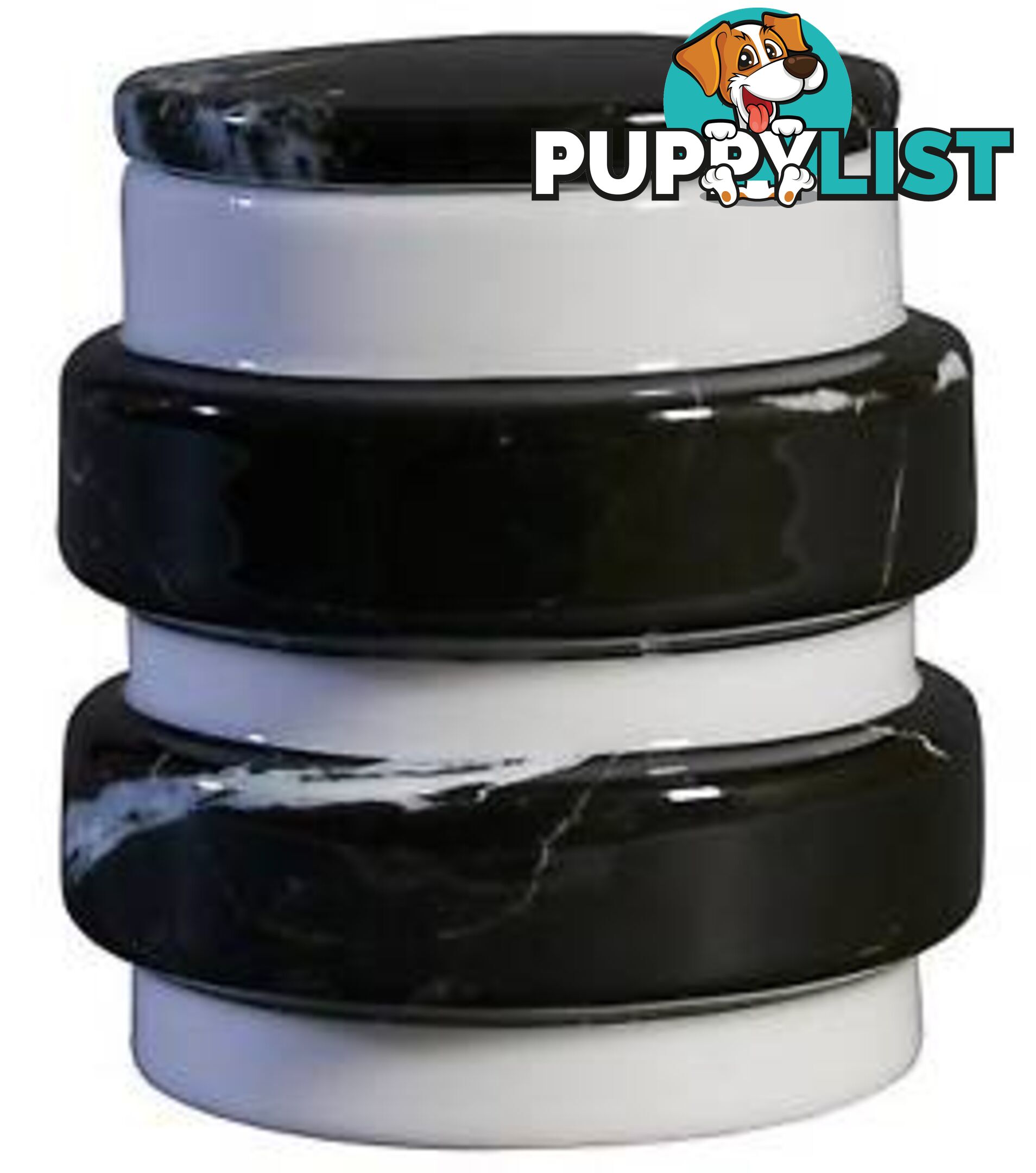 Container : Medium Black Marble Decal On Stool