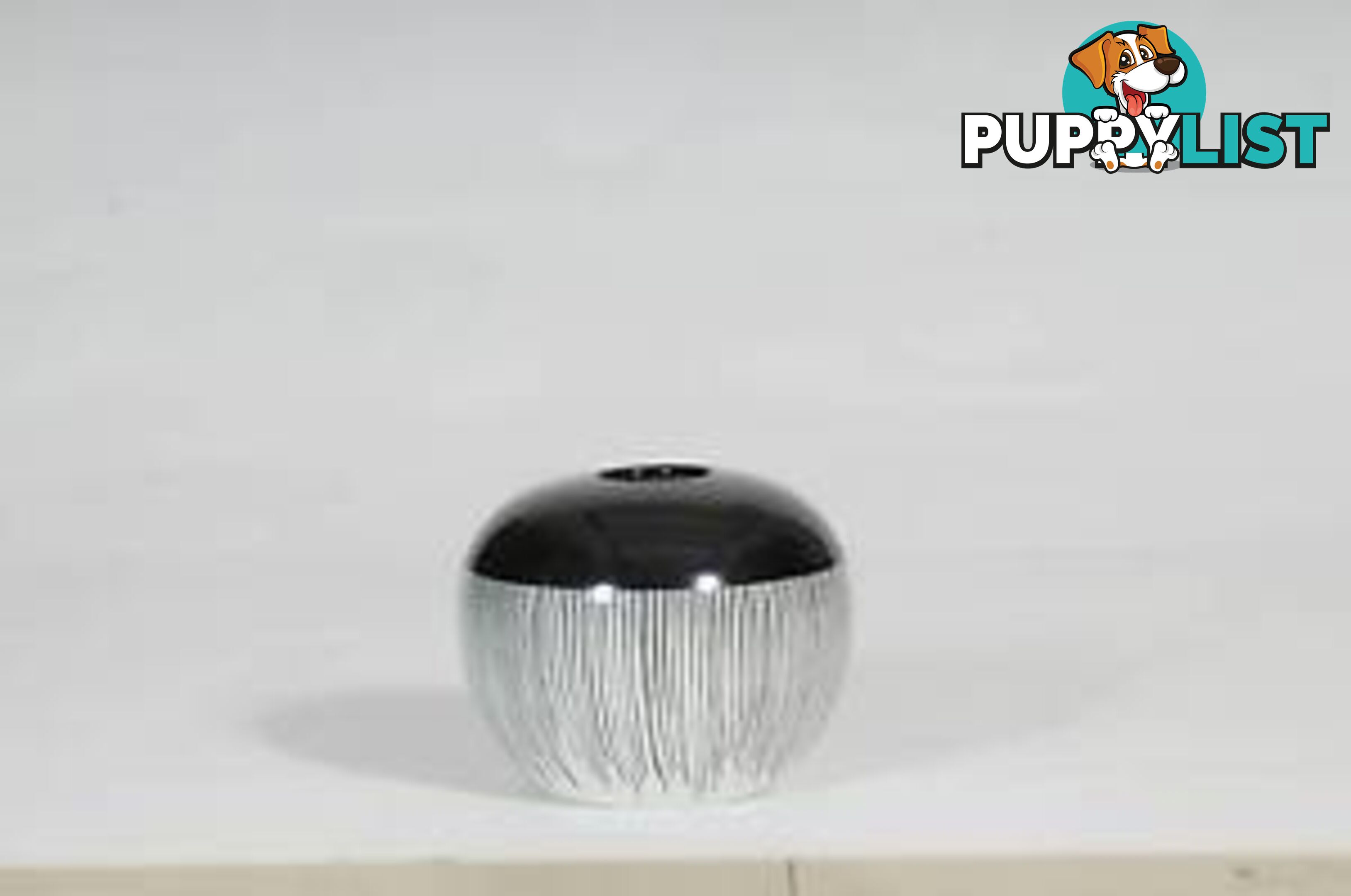 Handpainted-Black And White Vase With Vertical Strips Decoration