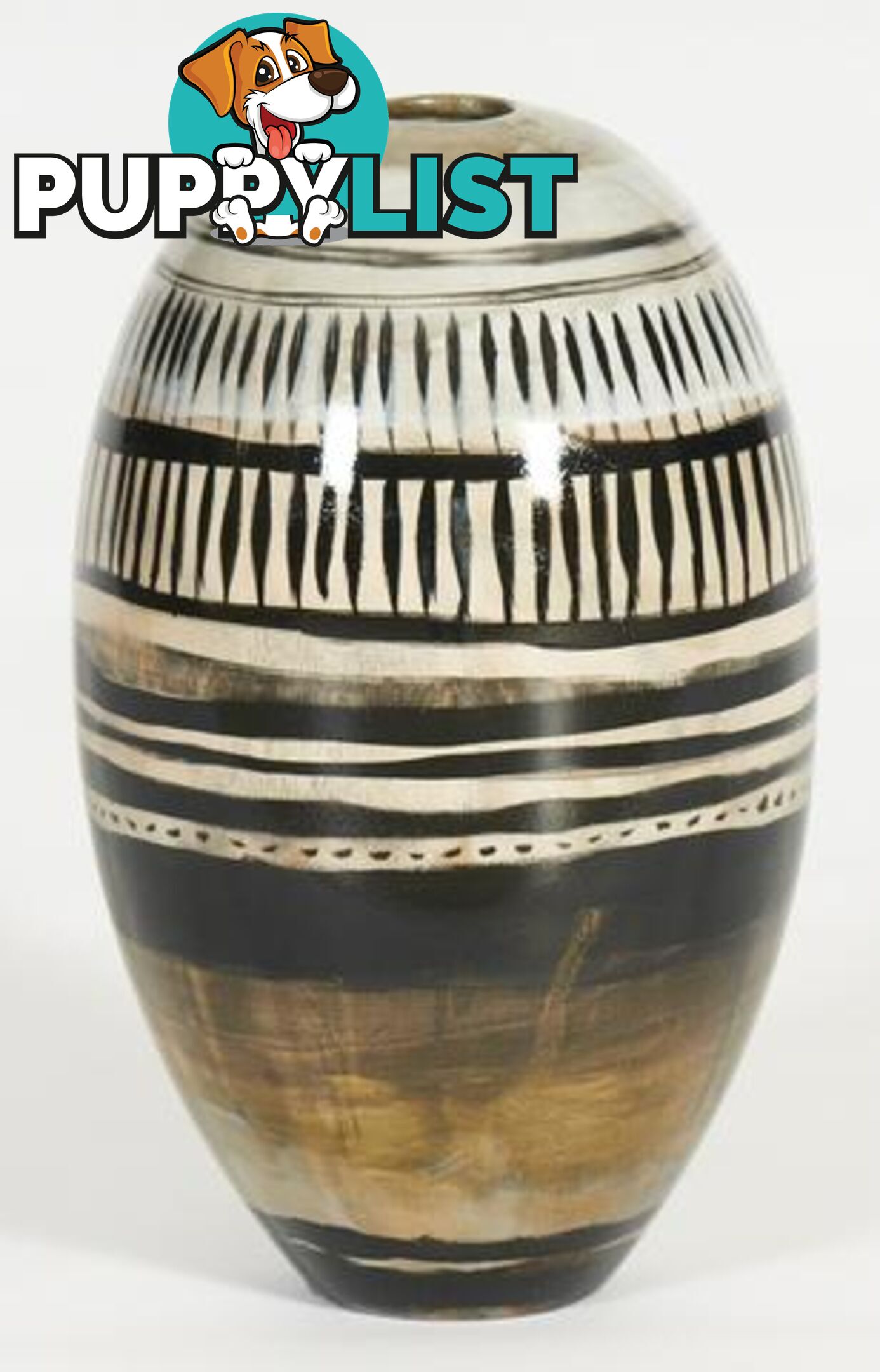 Handpaintned Wooden Vase: Dawn And Dusk