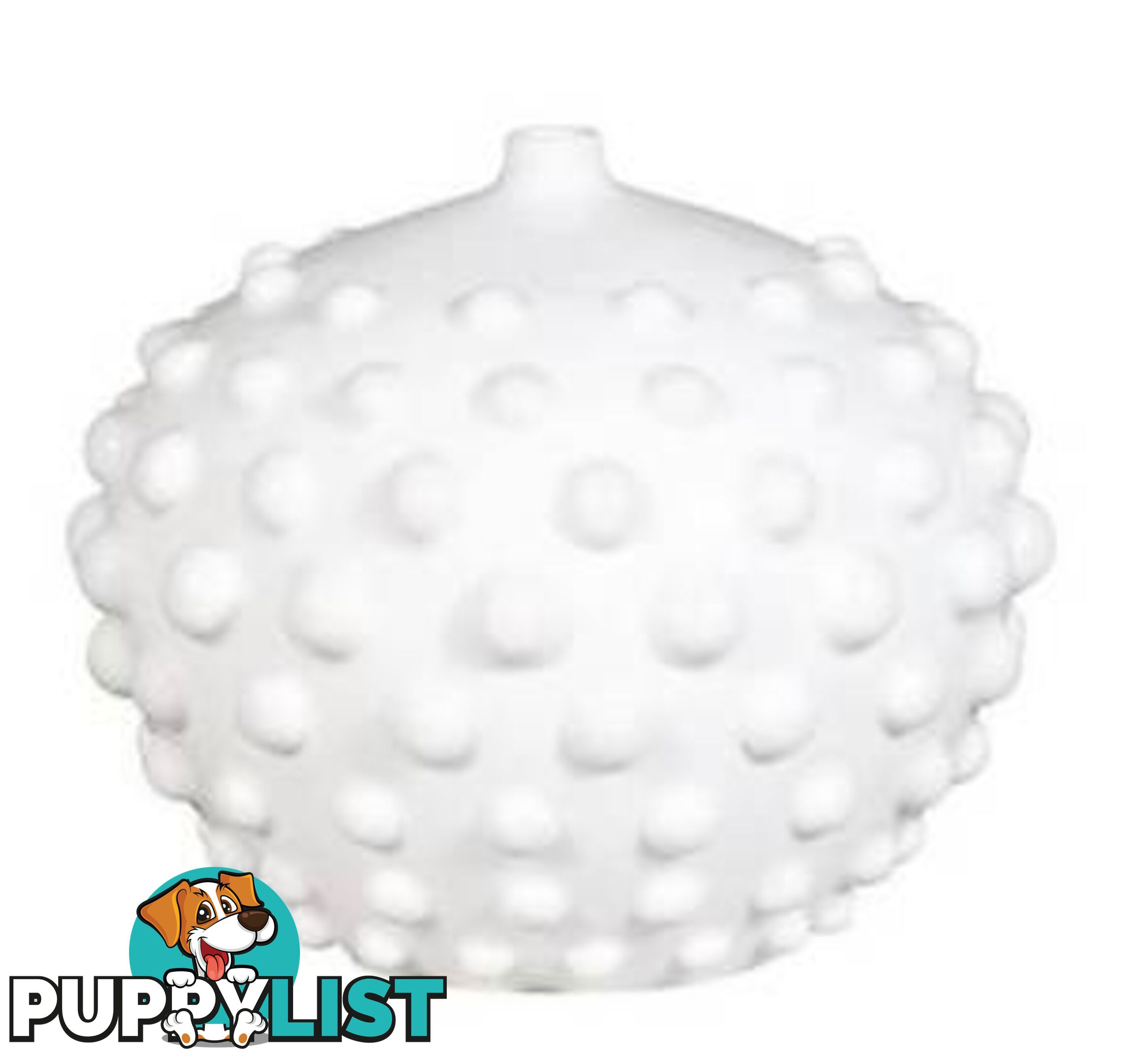 Large White Studded Sphere Vase