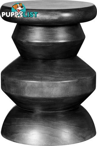 Dark Graphite Turned Stool