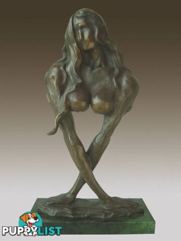 Naked Women Bronze And Marble Sculpture