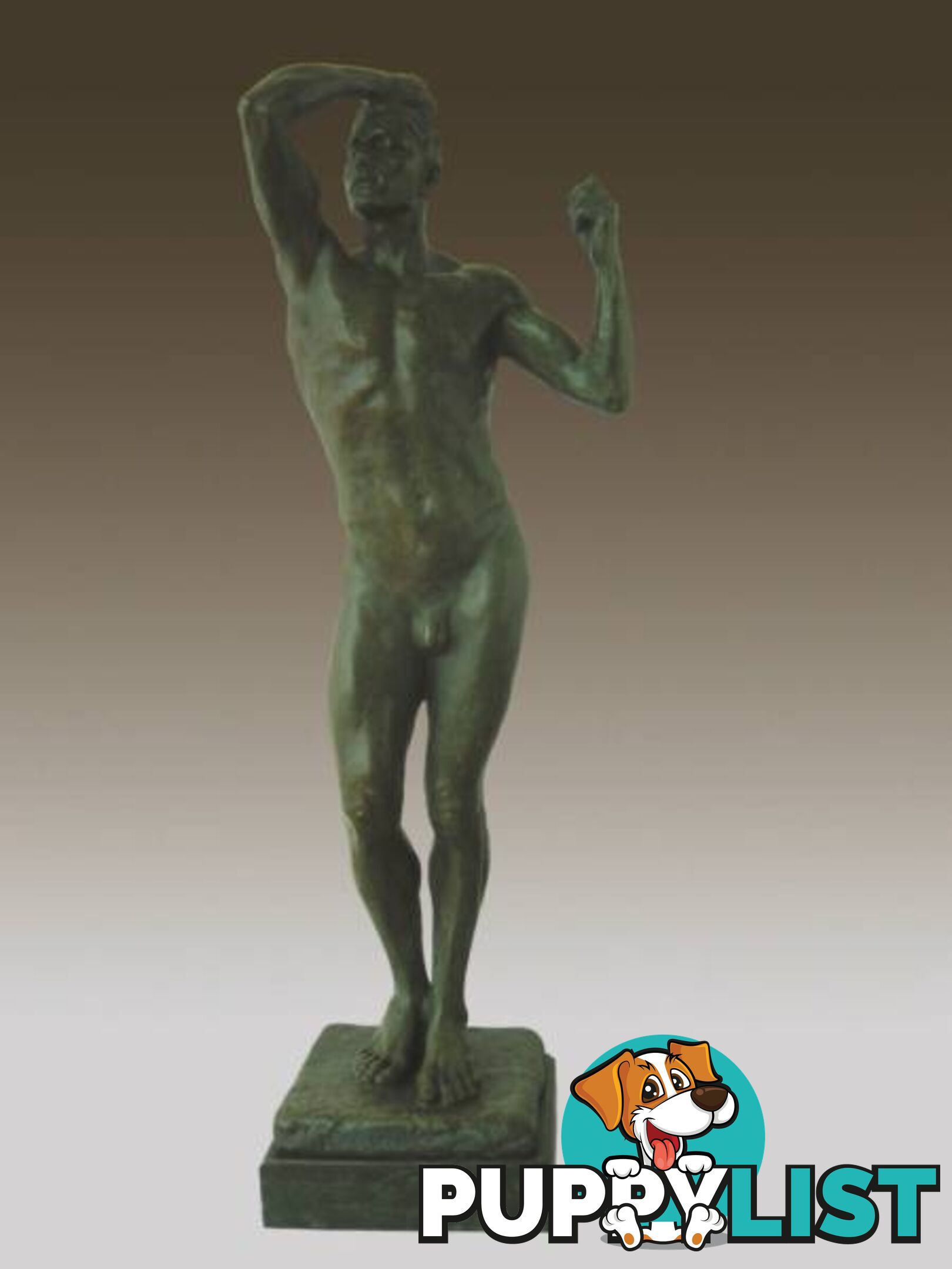 Bronze Sculpture Statue Tall Nude Male