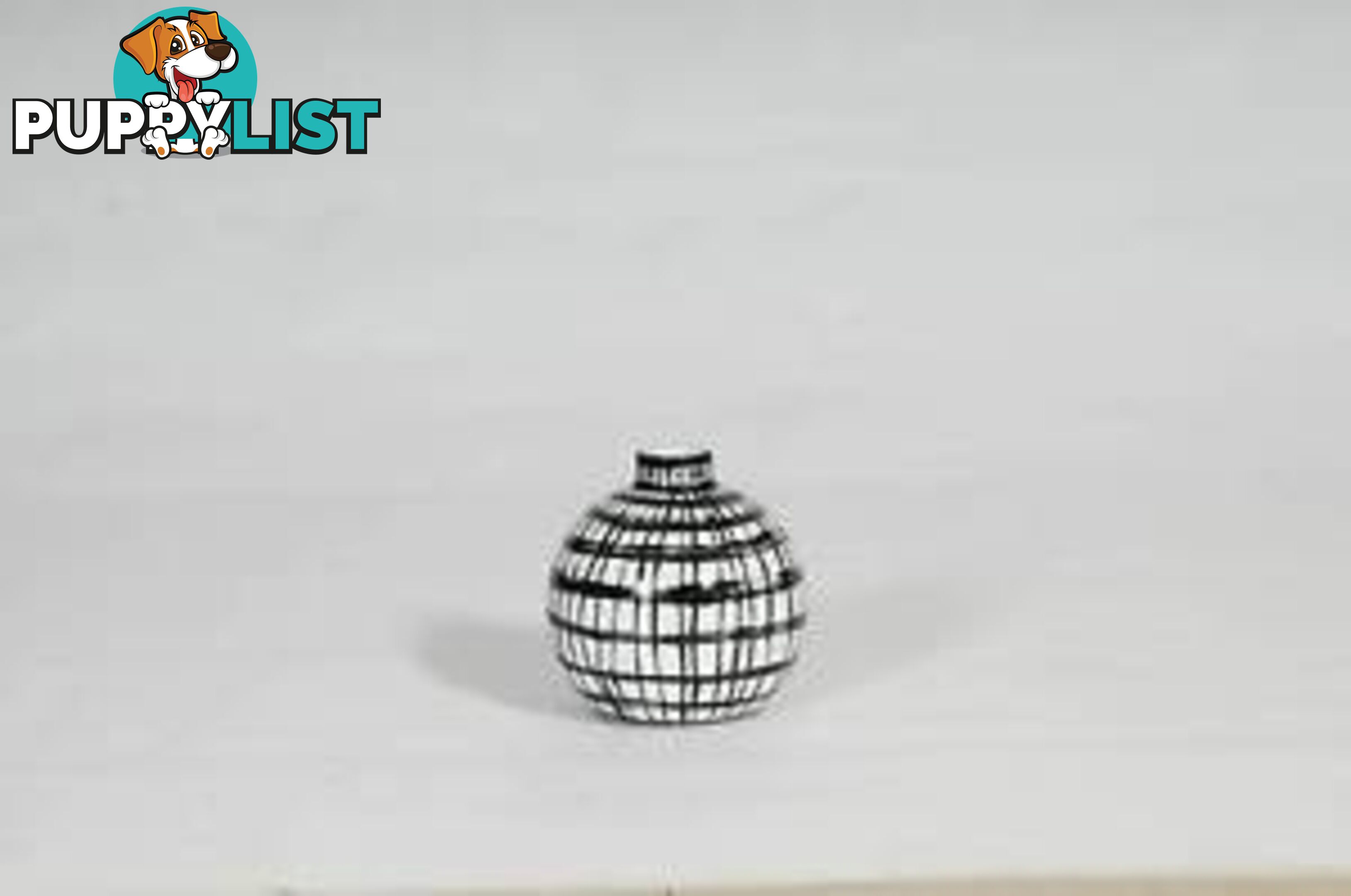 Small Handpainted Graphic Black And White Strips Vase