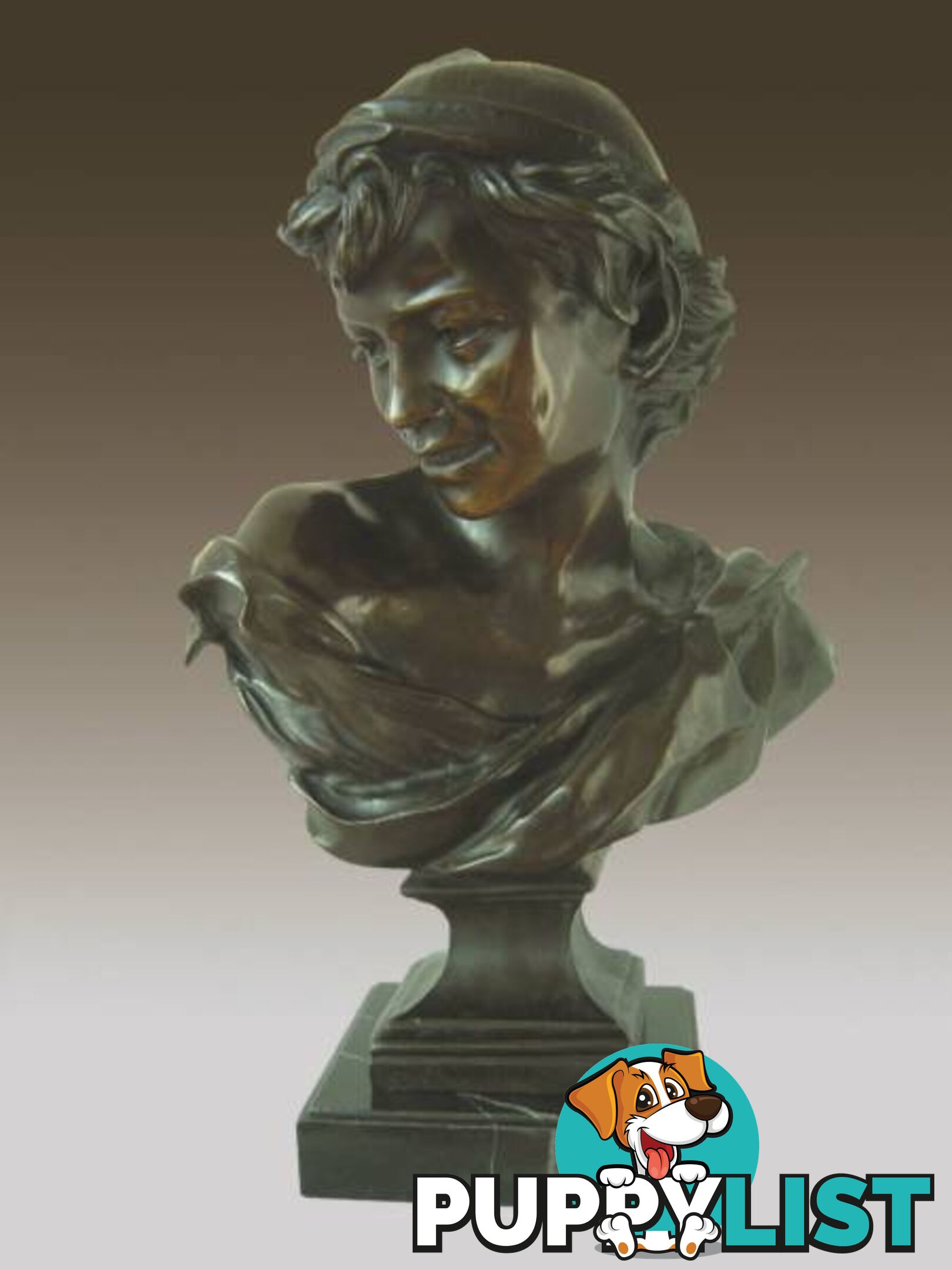 Popular Woman Bust Bronze And Marble Sculpture