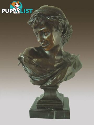 Popular Woman Bust Bronze And Marble Sculpture