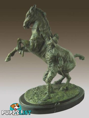 Man & Horse Bronze Sculpture: Marly Horse