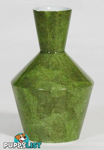 Large Green Shagreen Vase