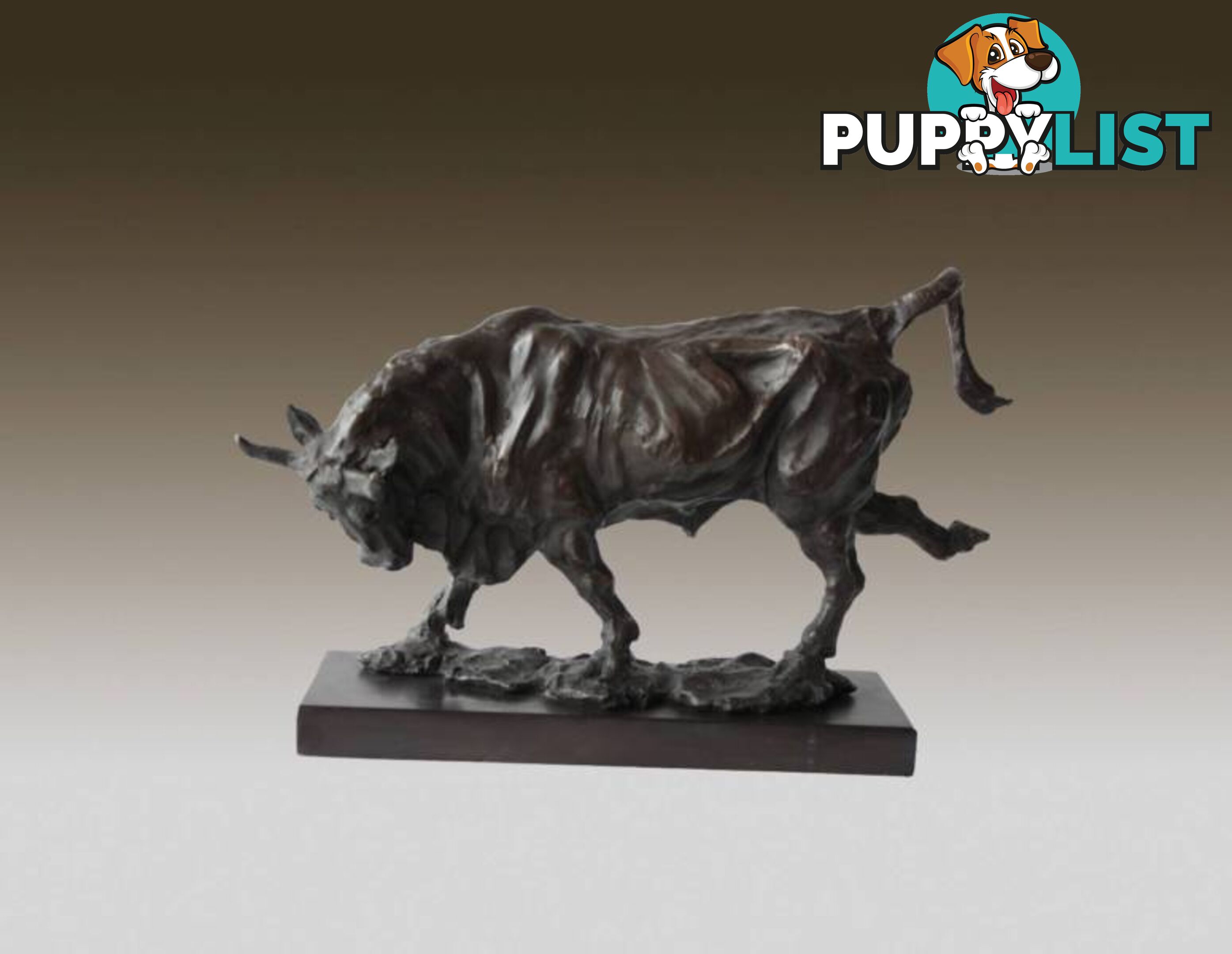 Spanish Bull Bronze And Marble Sculpture