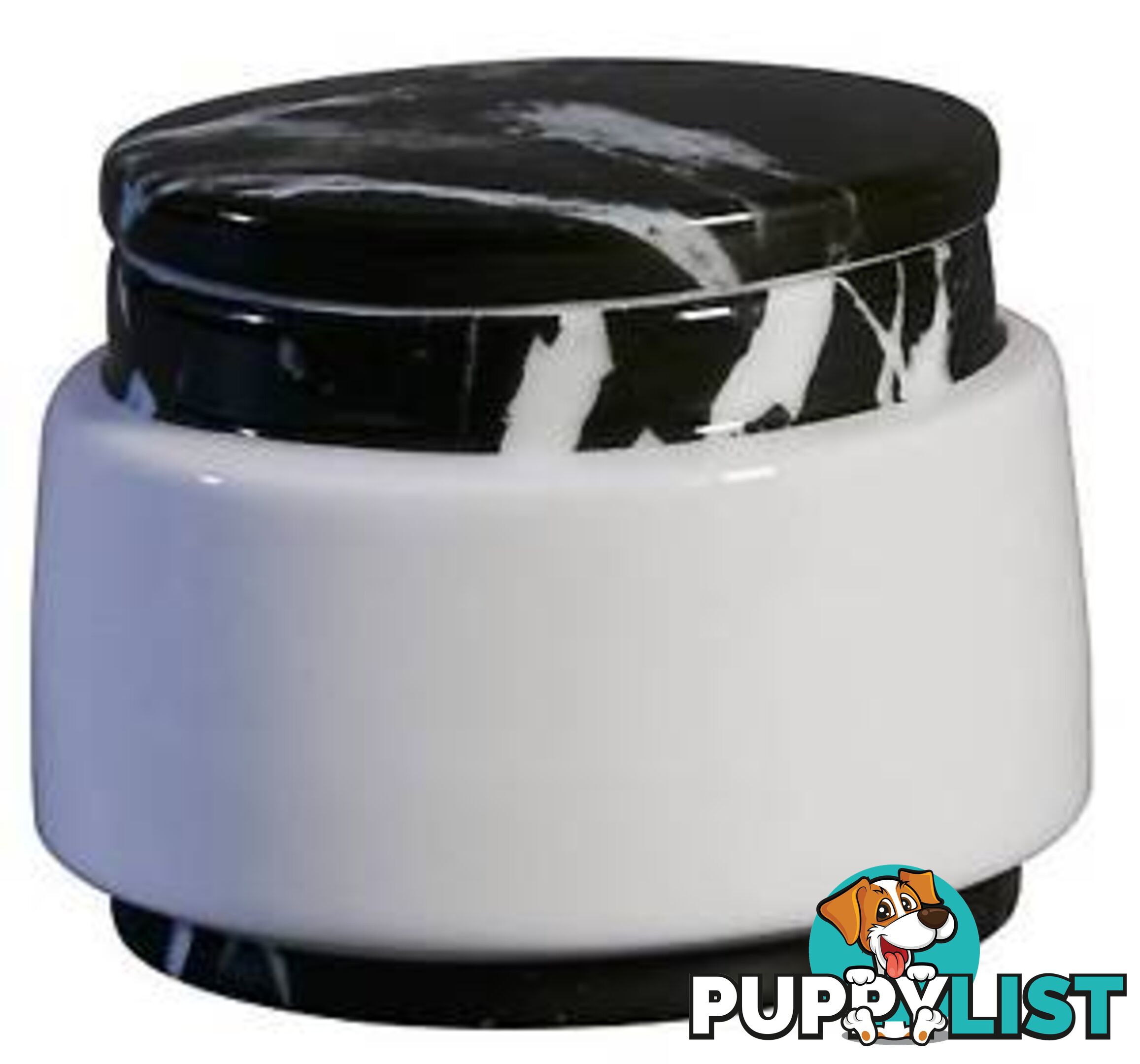 Container : Small Black Marble Decal On Stool