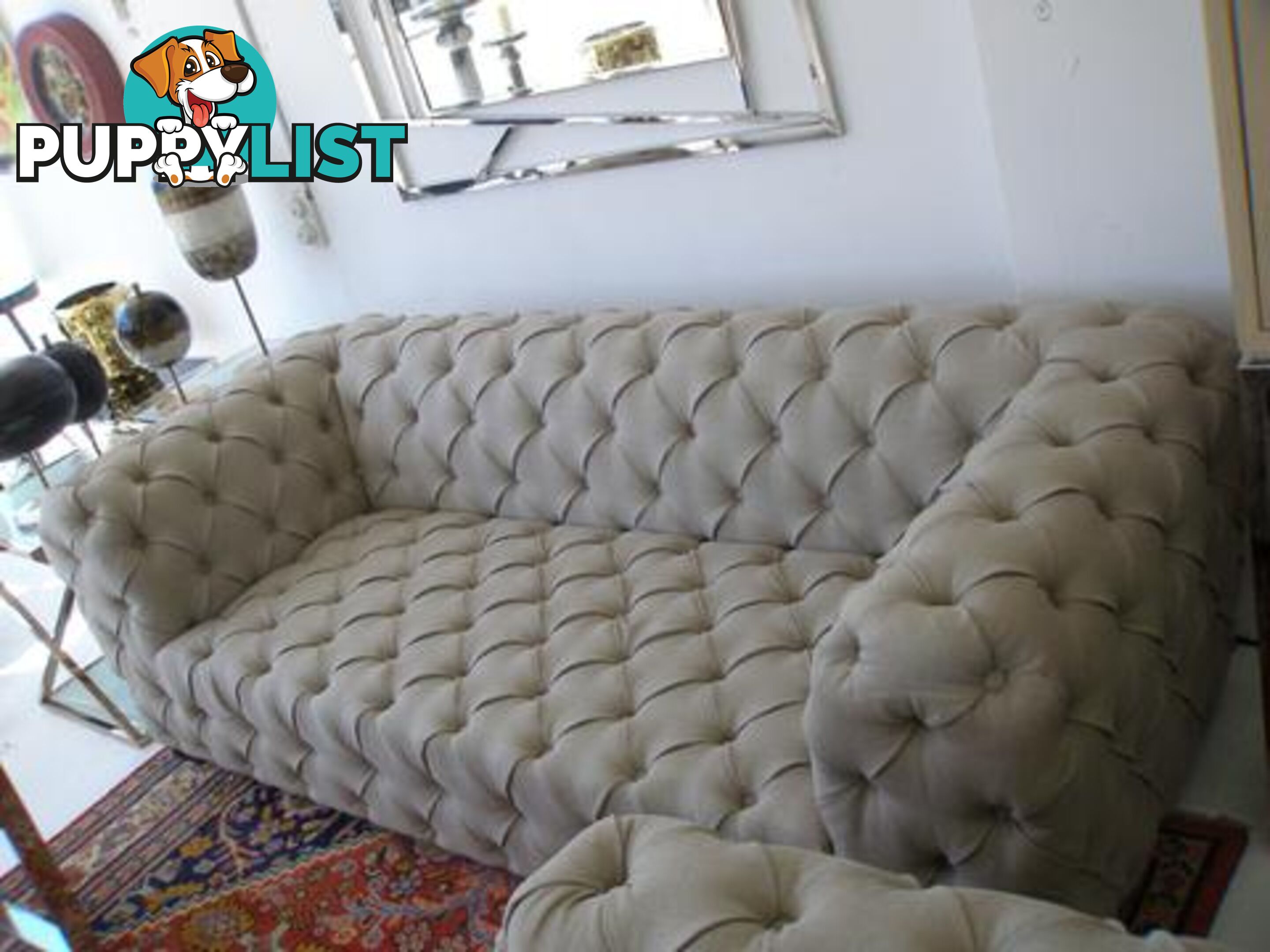 Fully Tufted London 2-Seats Sofa