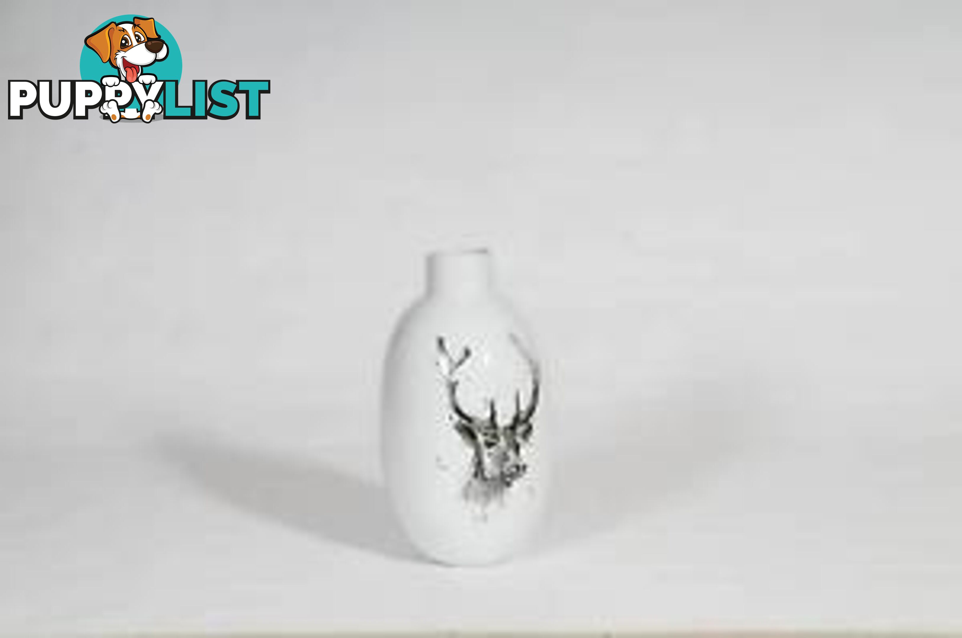 Large Handpainted Vase-Deer