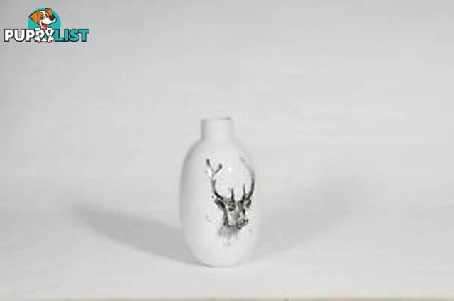 Large Handpainted Vase-Deer