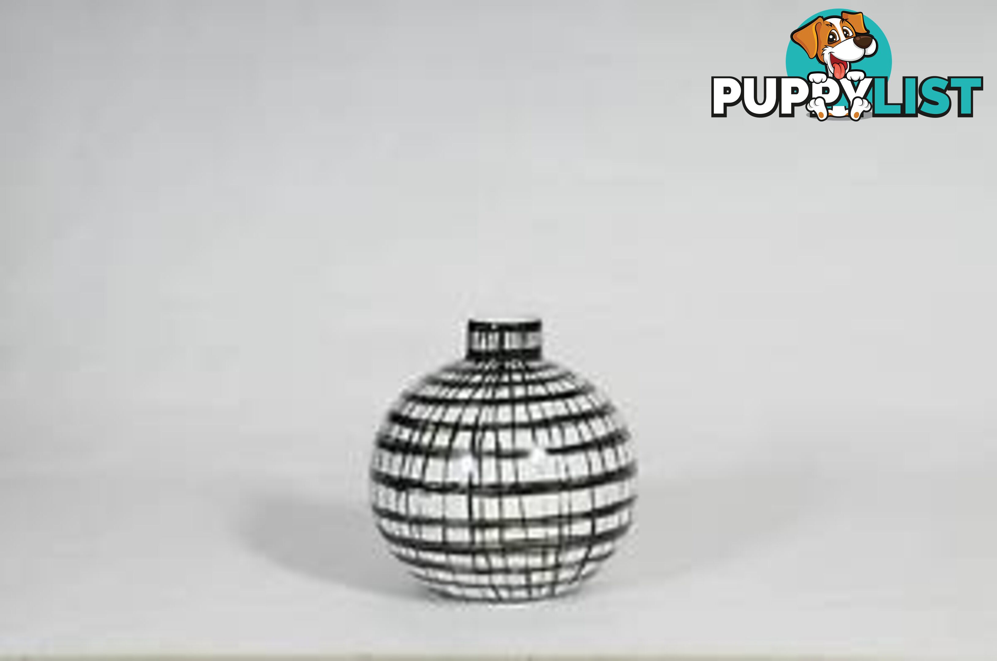 Large Handpainted Graphic Black And White Strips Vase