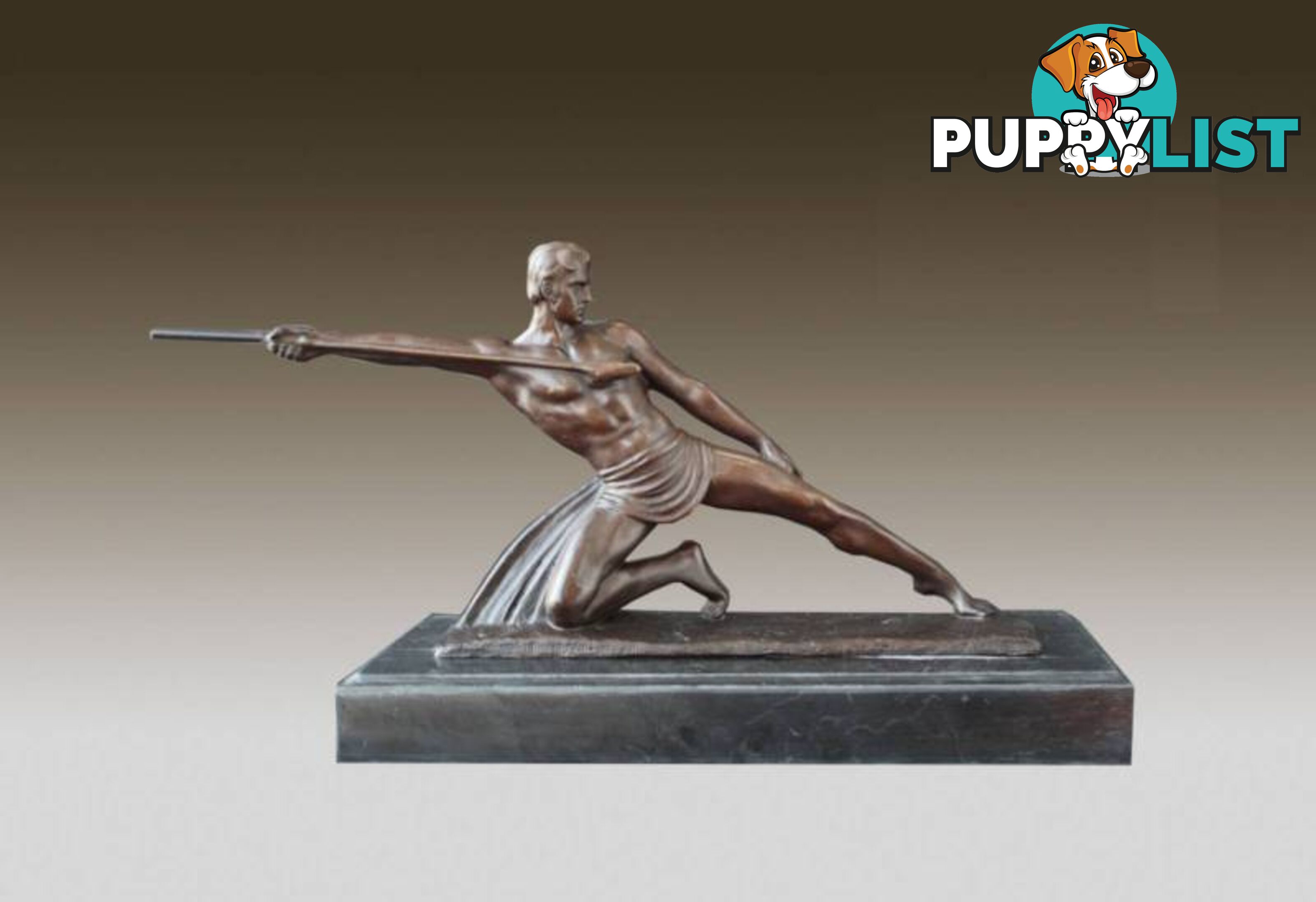 Bronze Sculpture Athlete Spear Thrower