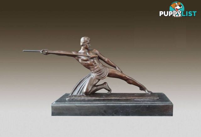 Bronze Sculpture Athlete Spear Thrower