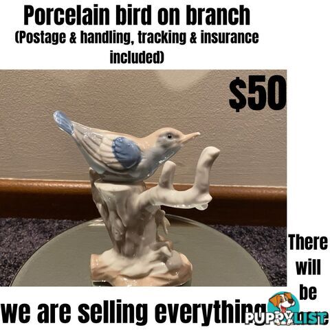 Porcelain Bird on Branch