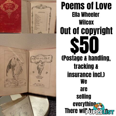 Poems of Love Ella Wheeler Wilcox OUT OF COPYRIGHT Book