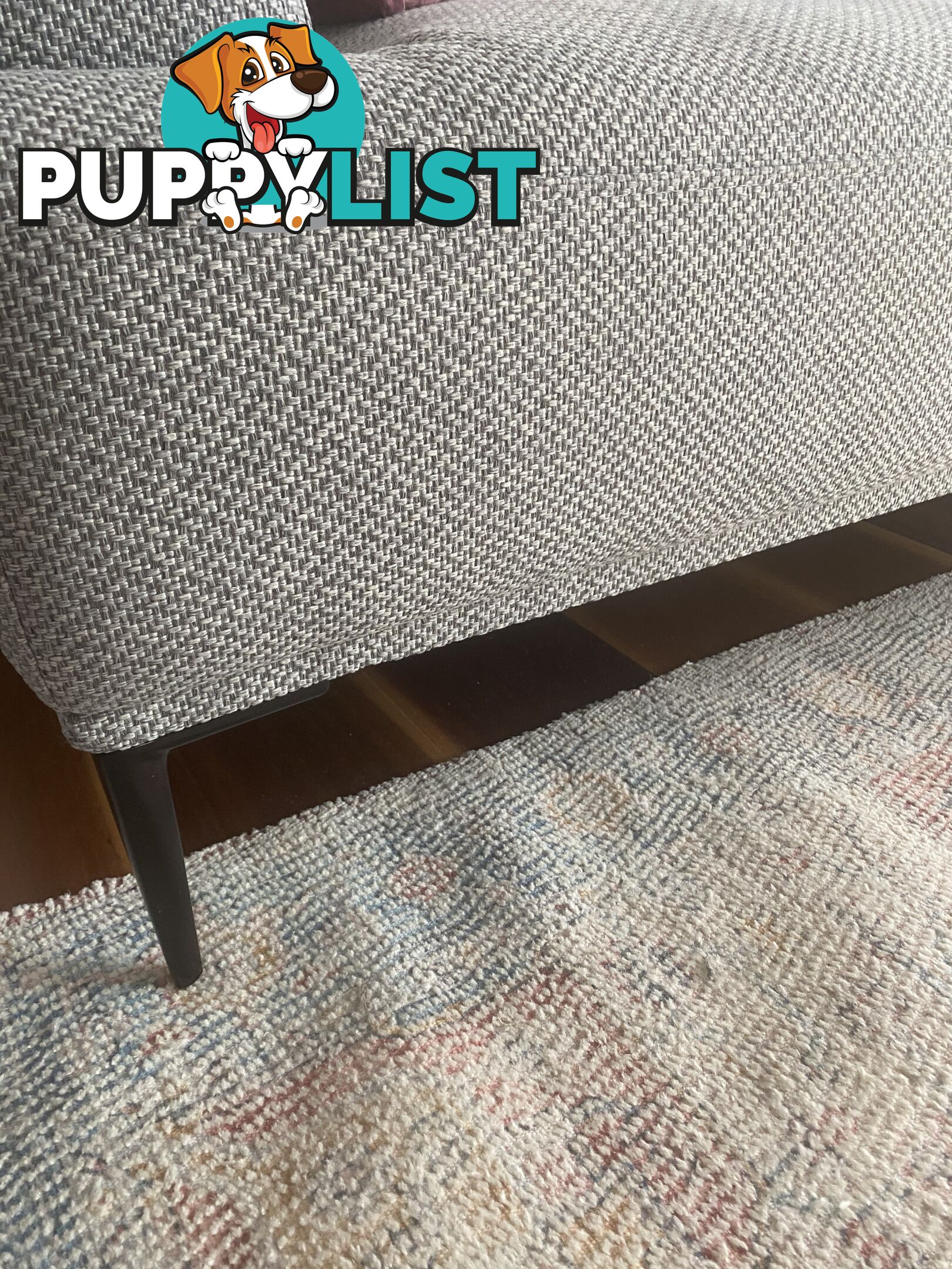 2.5 Seat Grey Couch + Ottoman - As New!