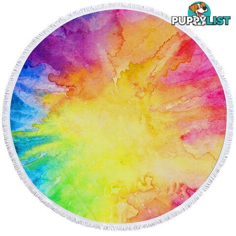 Colorful Watercolor Painting Beach Towel - Towel - 7427046323901