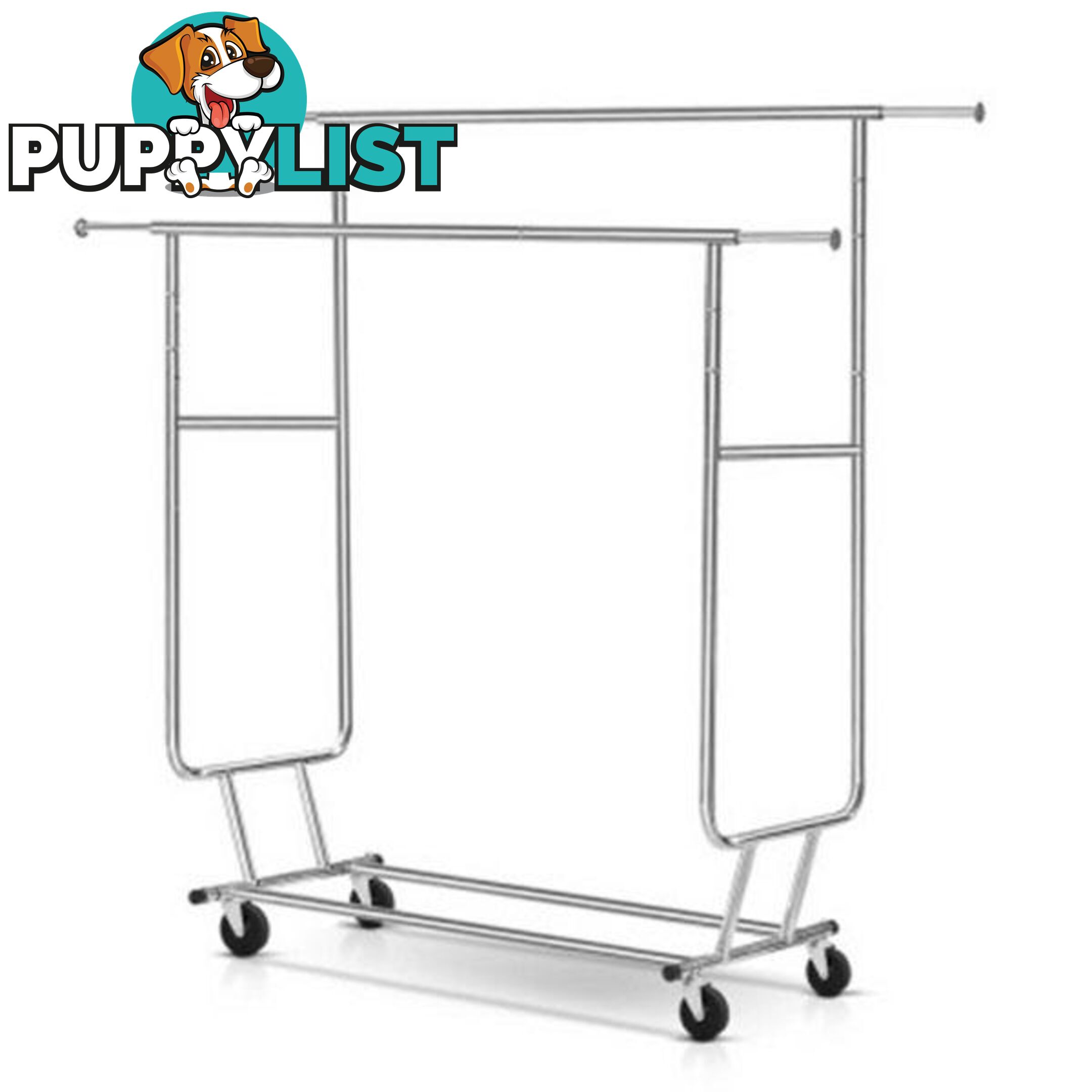 6Ft Double Rail Commercial Clothes Collapsible Hanger Stand - Unbranded - 9350062198070