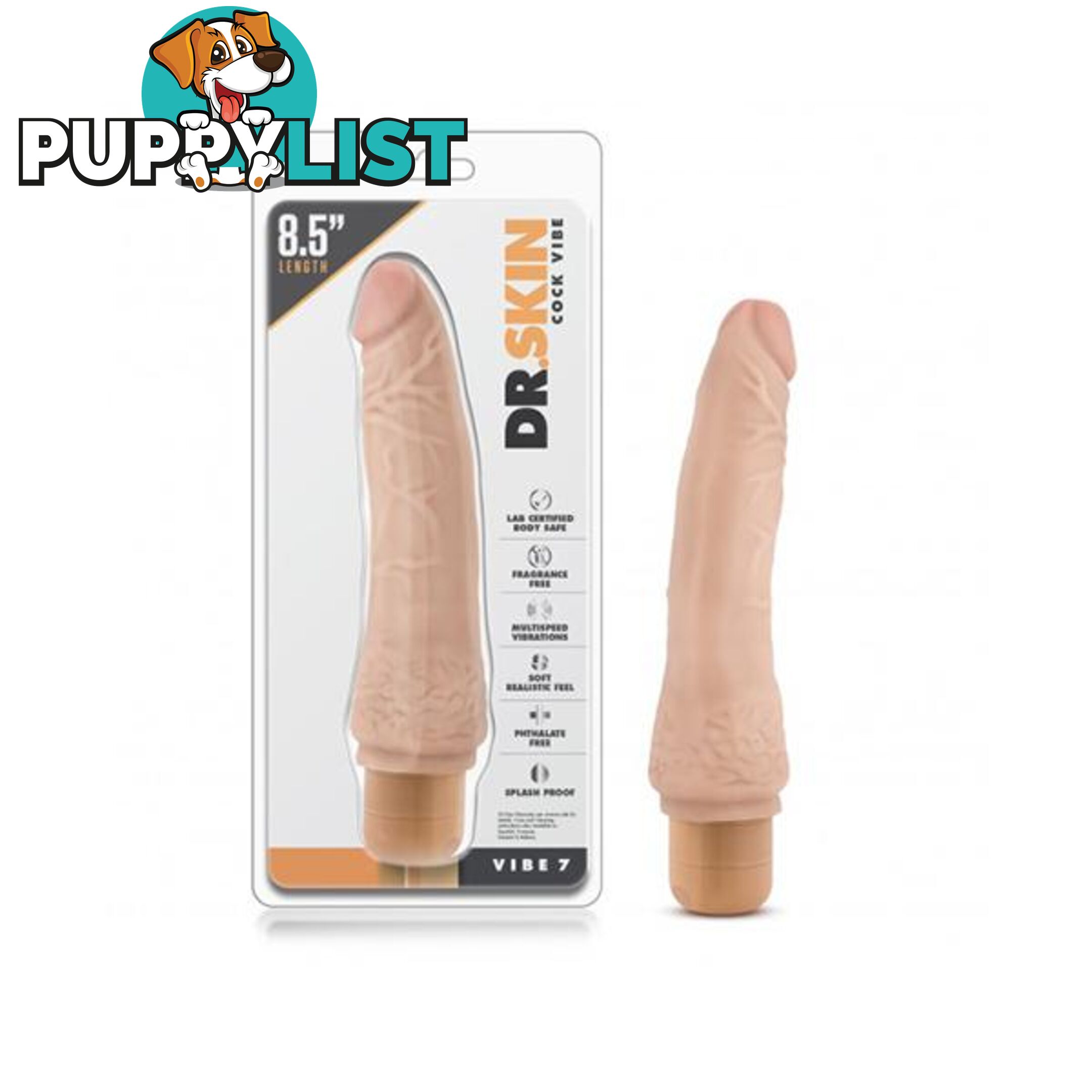 Dr Skin Cock Vibe 7 8 Inch Vibrating Cock Beige - Dr Skin - 735380113230