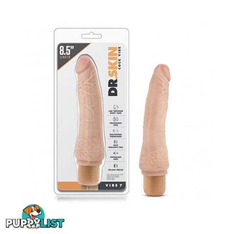 Dr Skin Cock Vibe 7 8 Inch Vibrating Cock Beige - Dr Skin - 735380113230