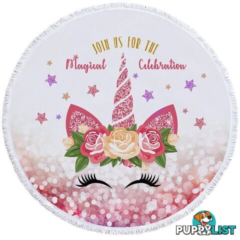 Magical Celebration Unicorn Beach Towel - Towel - 7427046320856