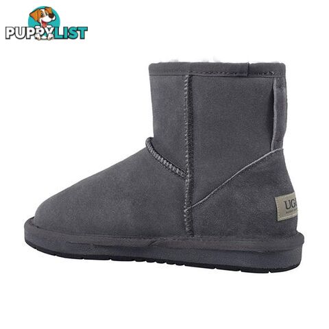 Auzland Classic Leather Water Resistant Mini Ugg Boot Grey - AUZLAND - 822427510418