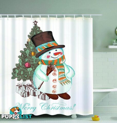 Merry Christmas Drawing Shower Curtain - Curtain - 7427045964716