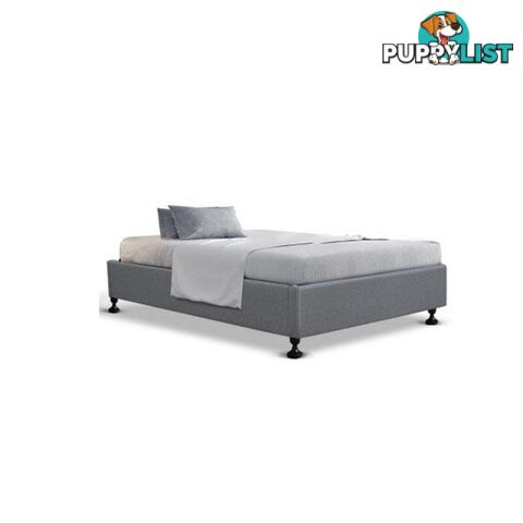 King Size Bed Base Frame Mattress Platform Wooden Grey Tomi - Artiss - 7427005885921