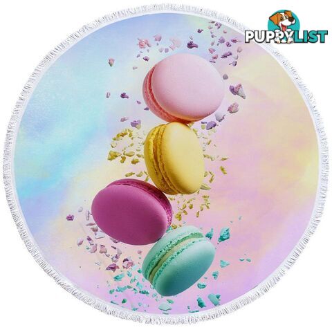 Multi Colored Macarons Beach Towel - Towel - 7427046315302