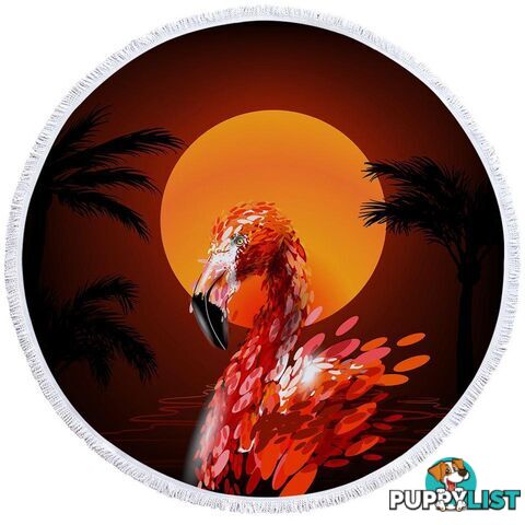 Artistic Tropical Flamingo Beach Towel - Towel - 7427046318471